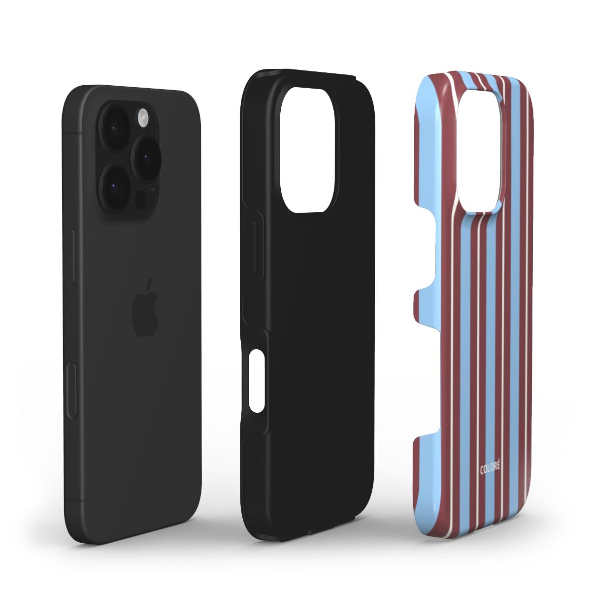 Vertical Flow - Brown & Blue - Tough Phone Case