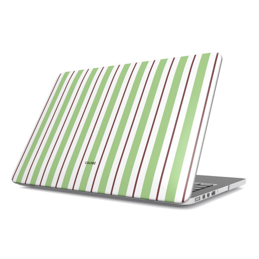 Vertical Flow - Green & Black - MacBook Case