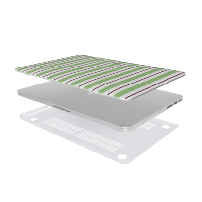 Vertical Flow - Green & Black - MacBook Case