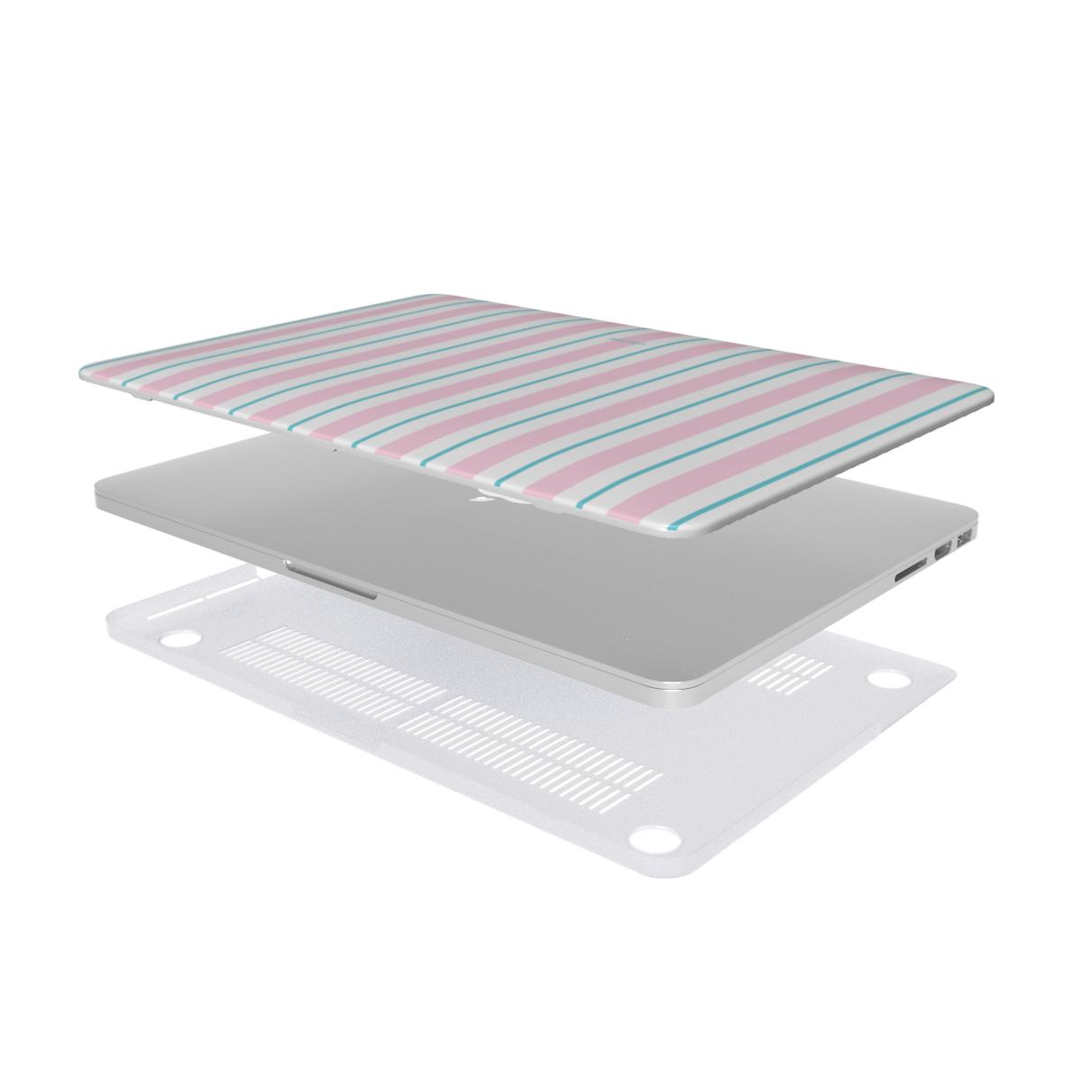 Vertical Flow - Pink & Blue - MacBook Case