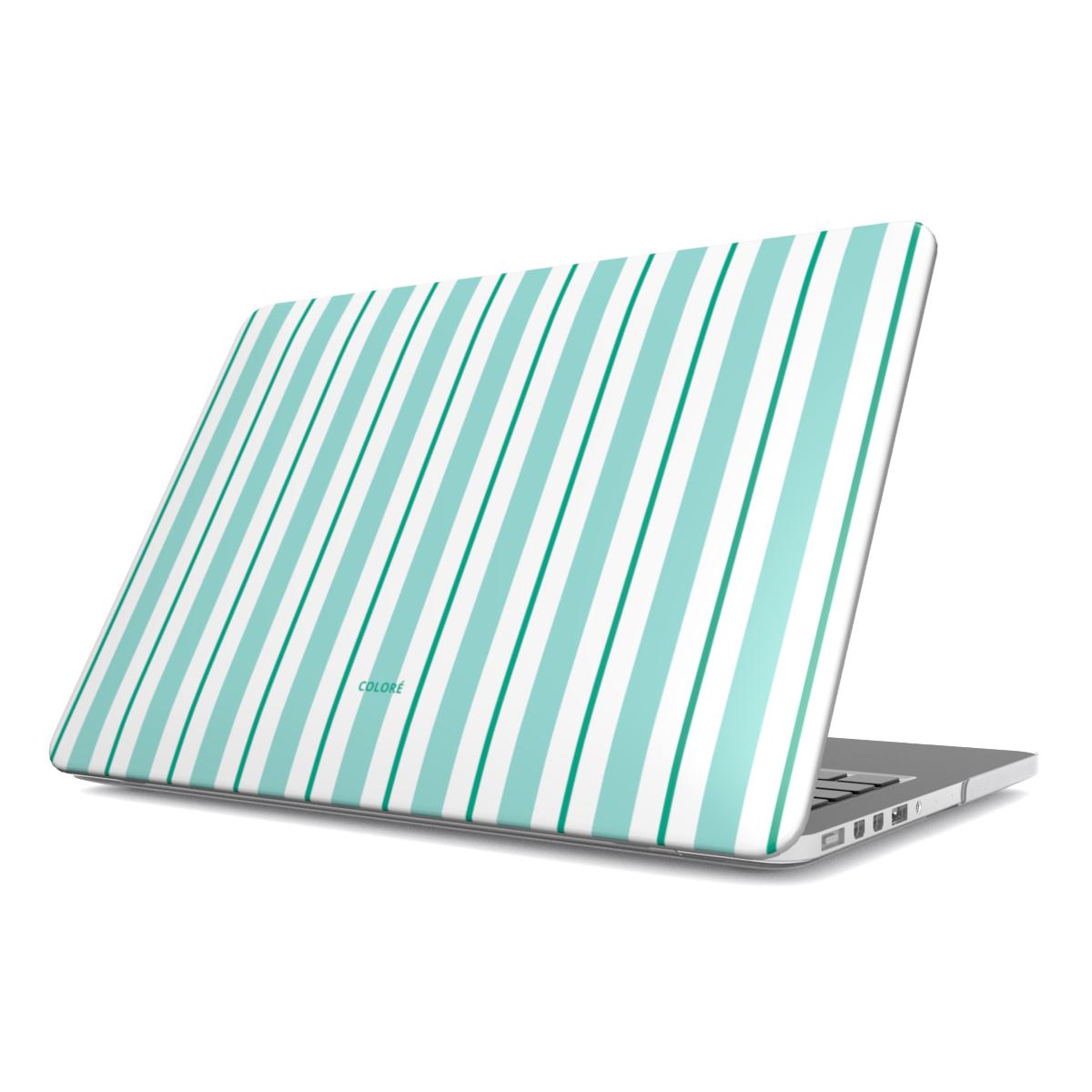 Vertical Flow - Blue & Green - MacBook Case