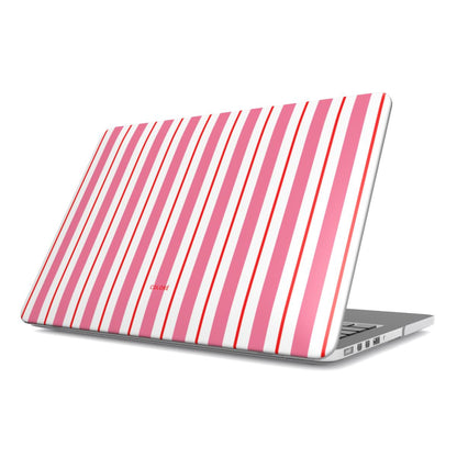 Vertical Flow - Red & Pink - MacBook Case