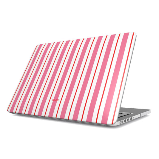 Vertical Flow - Red & Pink - MacBook Case