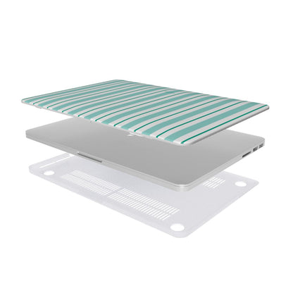 Vertical Flow - Blue & Green - MacBook Case