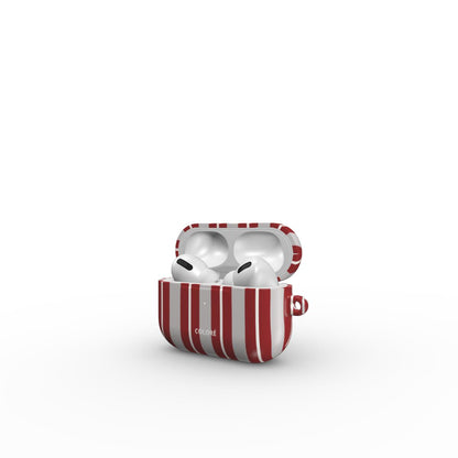 Vertical Flow - Burgundy & Grey - Airpods Case Vertical Flow Grey Airpods Case