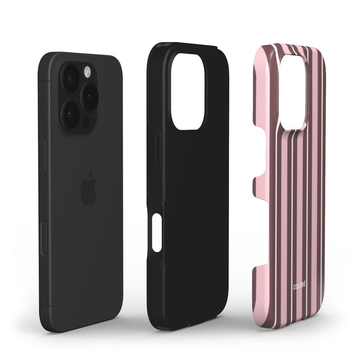 Vertical Flow - Brown & Pink  - Tough Phone Case