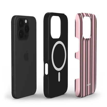 Vertical Flow - Brown & Pink - MagSafe Tough Phone Case