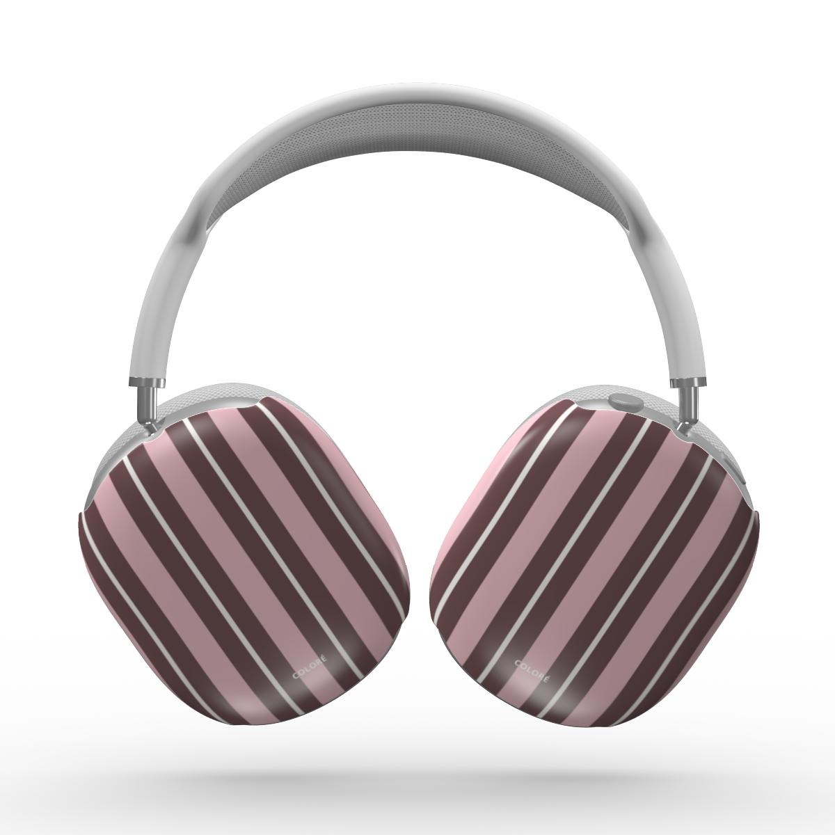 Vertical Flow - Brown & Pink - Apple AirPods Max Tough Case