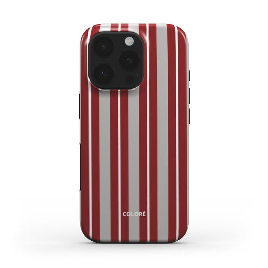 Vertical Flow - Burgundy & Grey - Tough Phone Case