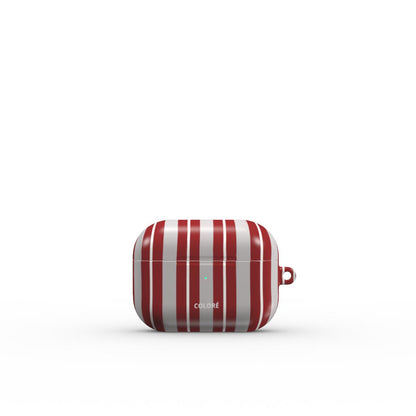 Vertical Flow - Burgundy & Grey - Airpods Case