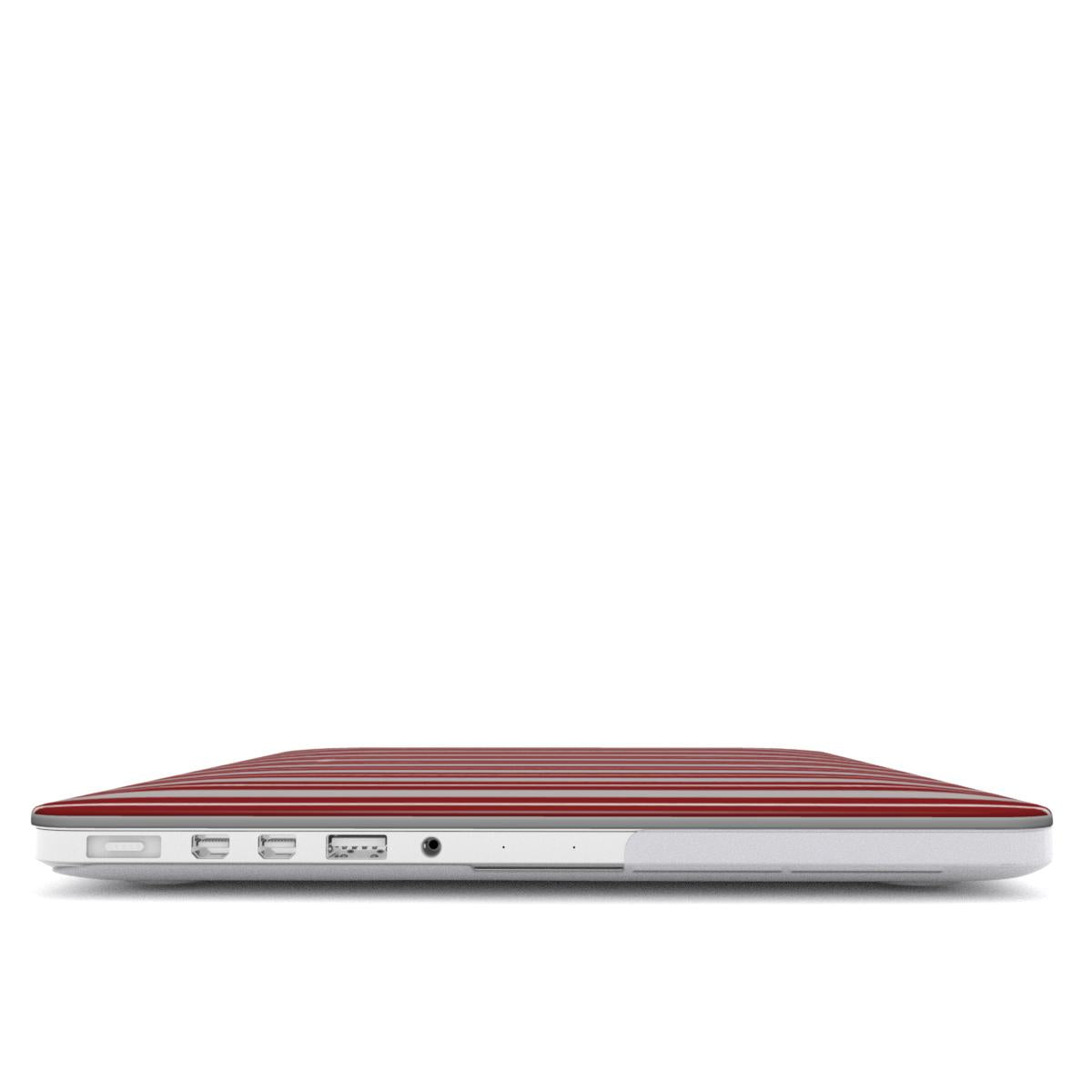 Vertical Flow - Burgundy & Grey - MacBook Case