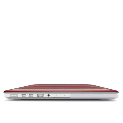 Vertical Flow - Burgundy & Grey - MacBook Case