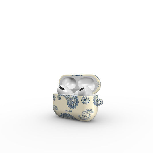 Bandana Code - Beige & Blue - Airpods Case AirPods Case