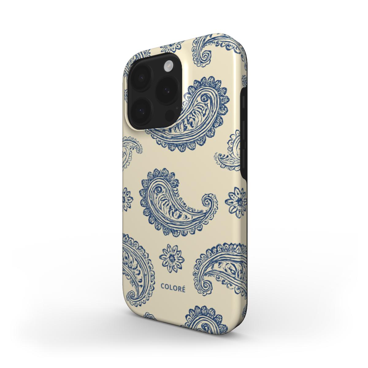 Bandana Code - Beige & Blue - Tough Phone Case Phone Tough Case