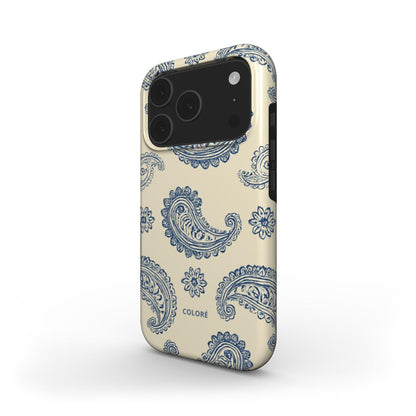 Bandana Code - Beige & Blue - MagSafe Tough Phone Case Phone MagSafe Tough Case
