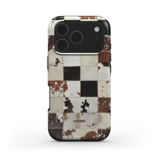 Cowfolk Code - Patchwork efeito Pele - Capa Resistente para Telemóvel com MagSafe