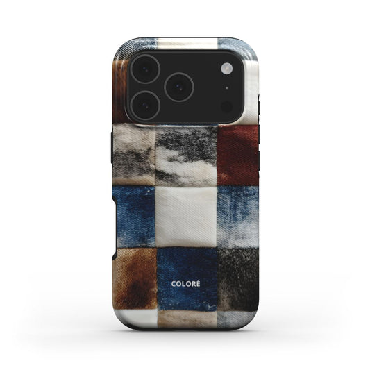 Cowfolk Code - Patchwork efeito Ganga - Capa Resistente MagSafe para Telemóvel