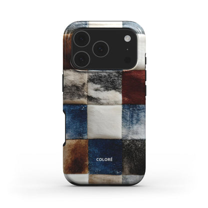Cowfolk Code - Denim Patchwork - Tough Phone Case