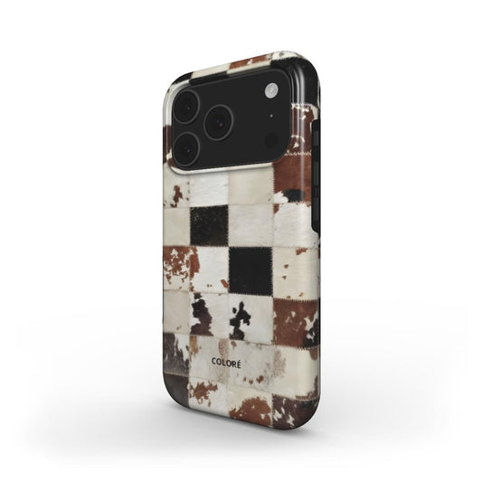 Cowfolk Code - Leather Patchwork - MagSafe Tough Phone Case Phone MagSafe Tough Case