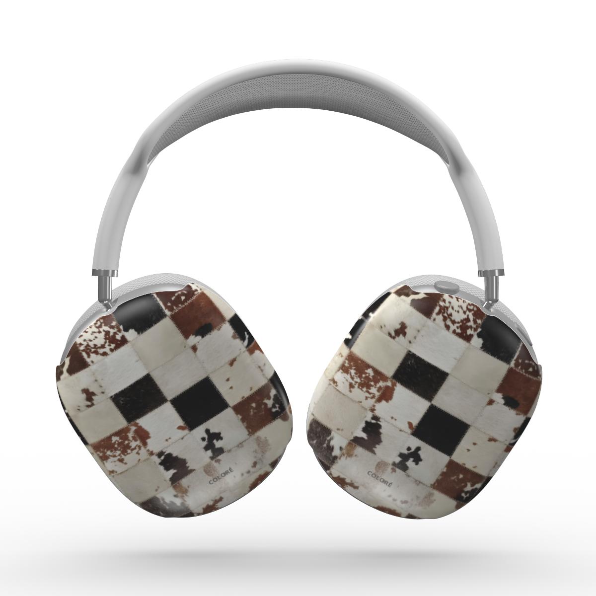 Cowfolk Code - Patchwork efeito Pele - Capa Resistente para Apple AirPods Max