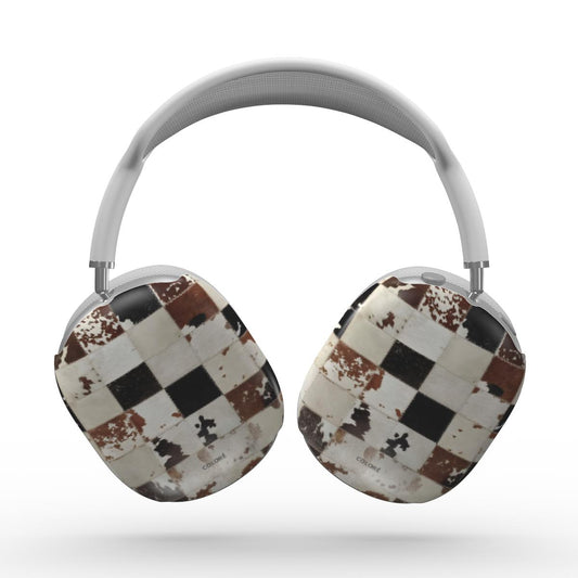 Cowfolk Code - Patchwork efeito Pele - Capa Resistente para Apple AirPods Max