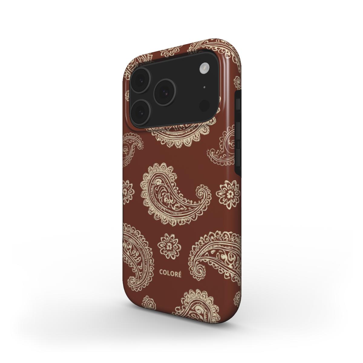 Bandana Code - Brown & Beige - MagSafe Tough Phone Case Phone MagSafe Tough Case