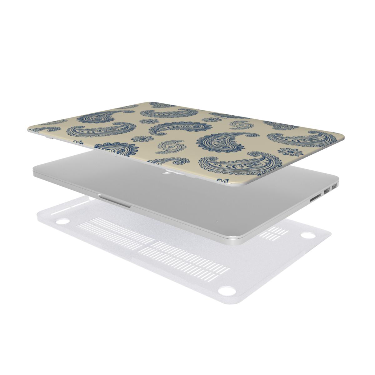 Bandana Code - Bege & Azul - Capa para MacBook