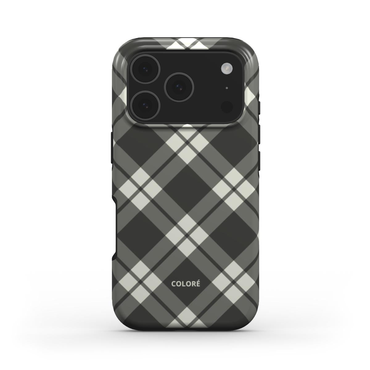 Check Charm - Preto - Capa Resistente para Telemóvel