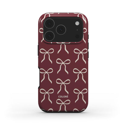 Bow Charm - Borgonha - Capa Resistente para Telemóvel