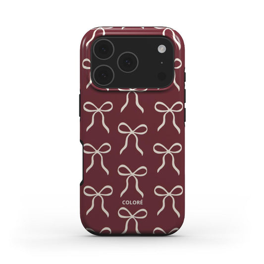Bow Charm - Borgonha - Capa Resistente MagSafe para Telemóvel