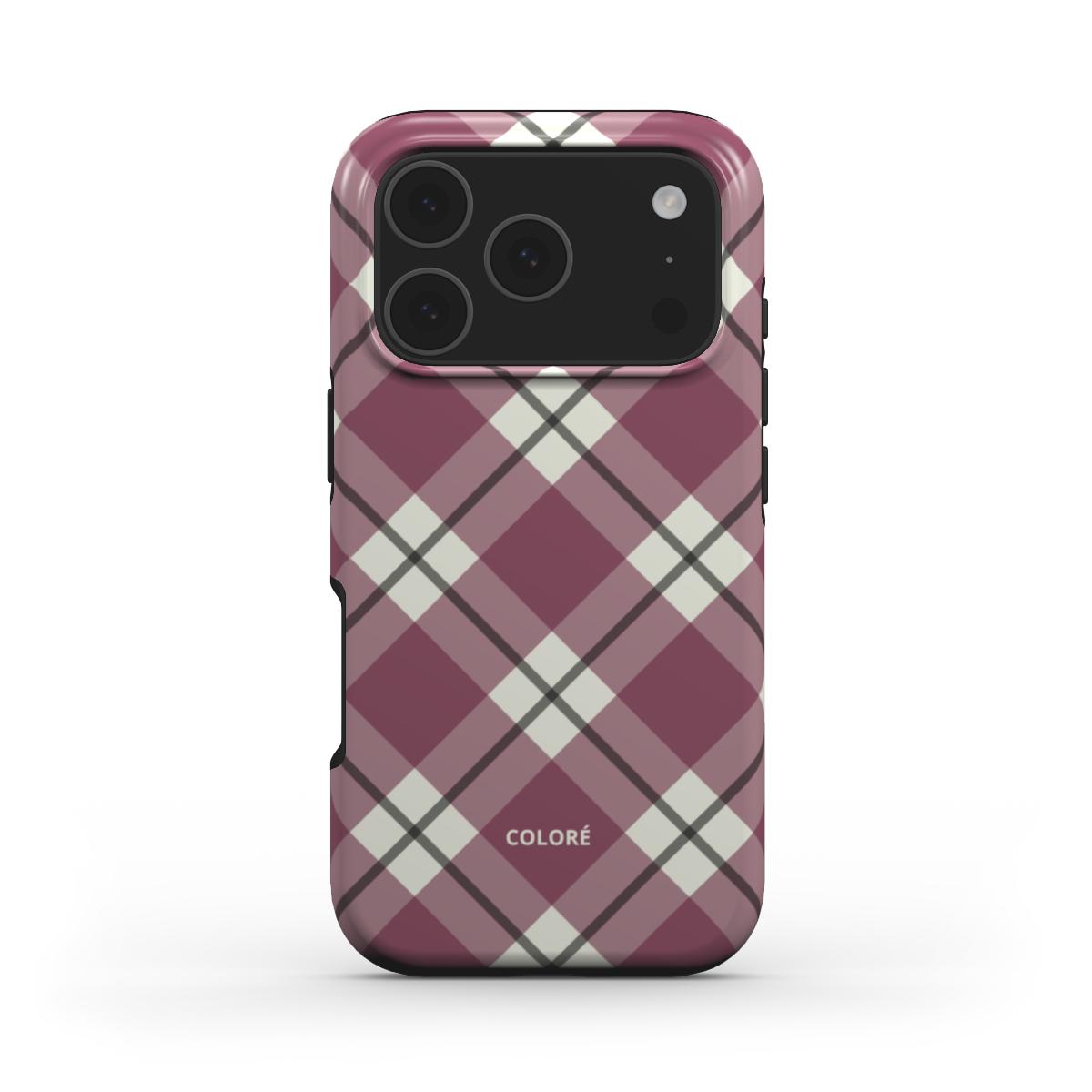 Check Charm - Borgonha - Capa Resistente MagSafe para Telemóvel