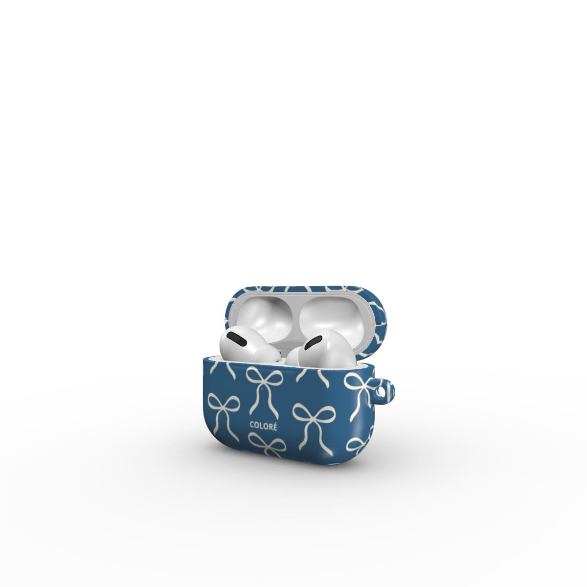 Bow Charm Airpods Case – Blue