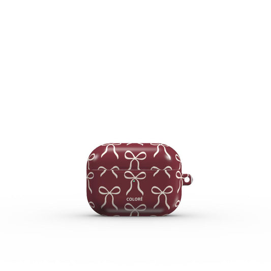 Bow Charm - Borgonha - Capa para AirPods