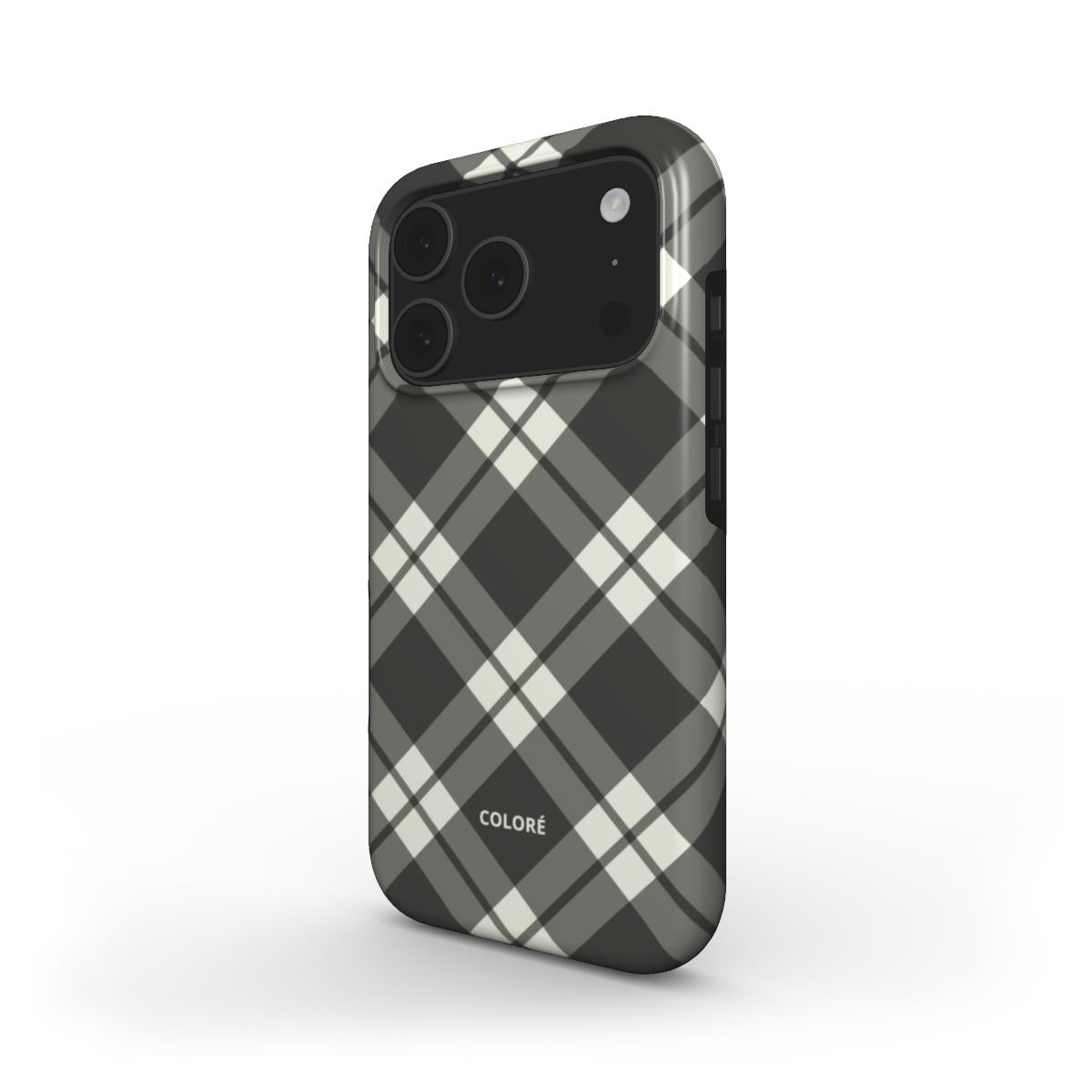 Check Charm Magsafe Tough Phone Case – Black