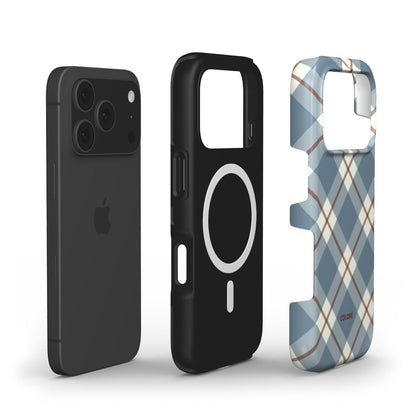 Check Charm - Azul - Capa Resistente MagSafe para telemóvel