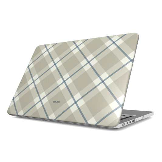 Check Charm Macbook Case – Taupe