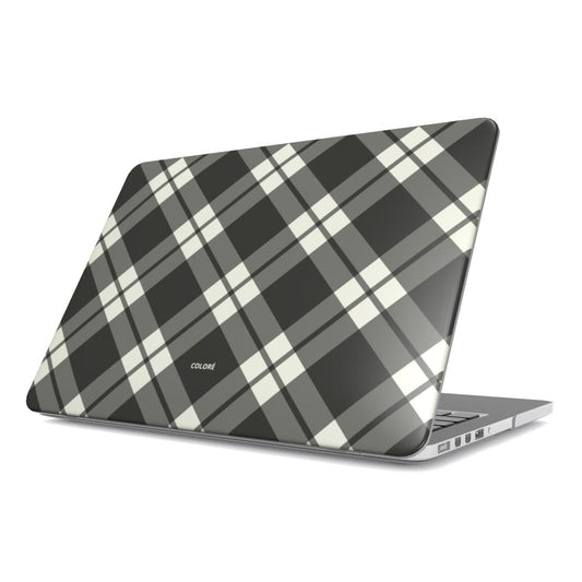 Check Charm Macbook Case – Black