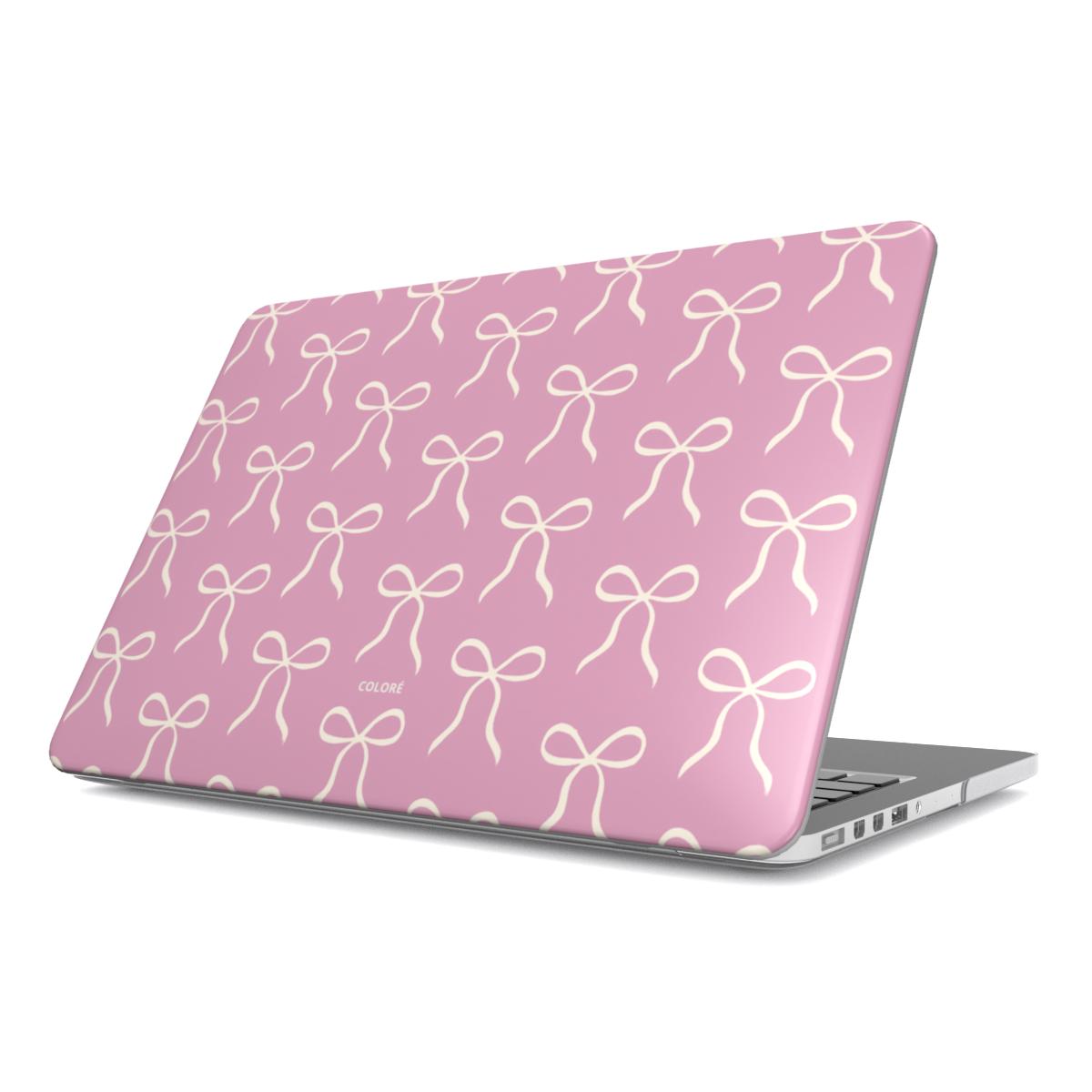 Bow Charm Macbook Case – Pink