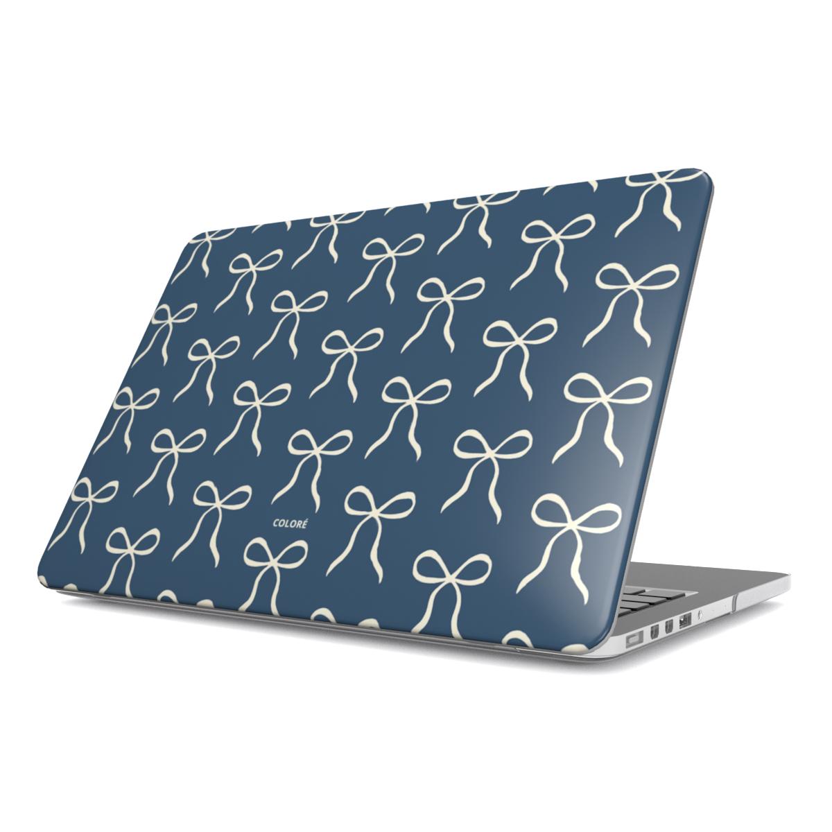 Bow Charm Macbook Case – Blue