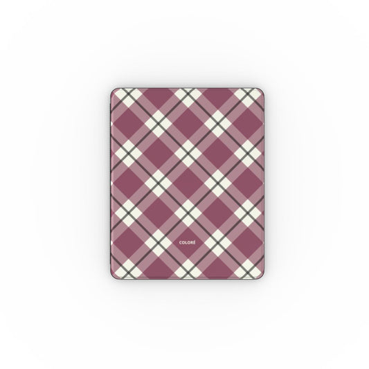 Check Charm Apple Ipad Case – Burgundy