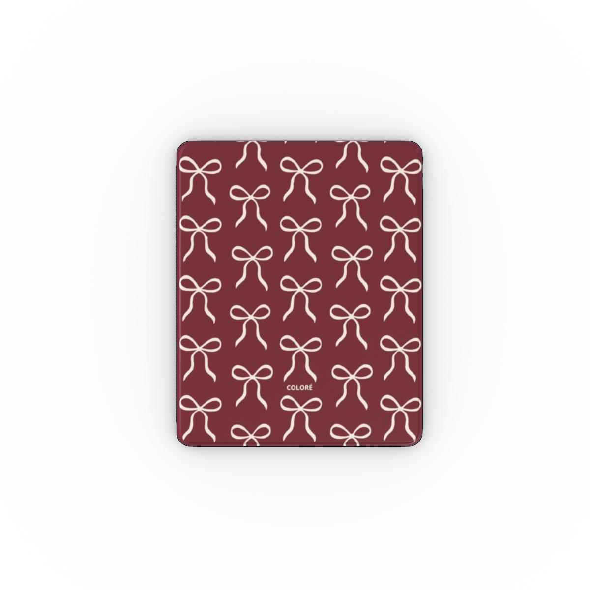 Bow Charm Apple Ipad Case – Burgundy