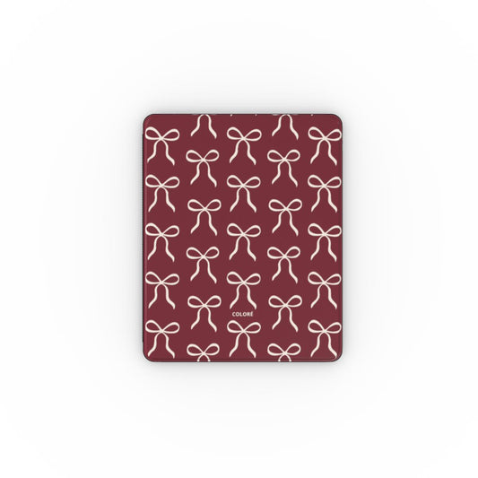 Bow Charm Apple Ipad Case – Burgundy