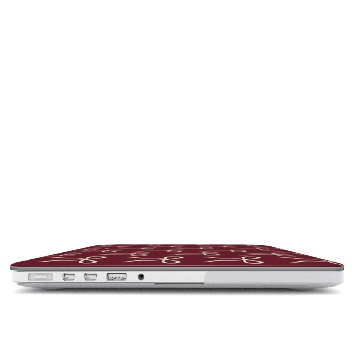 Bow Charm -  Borgonha - Capa para Macbook