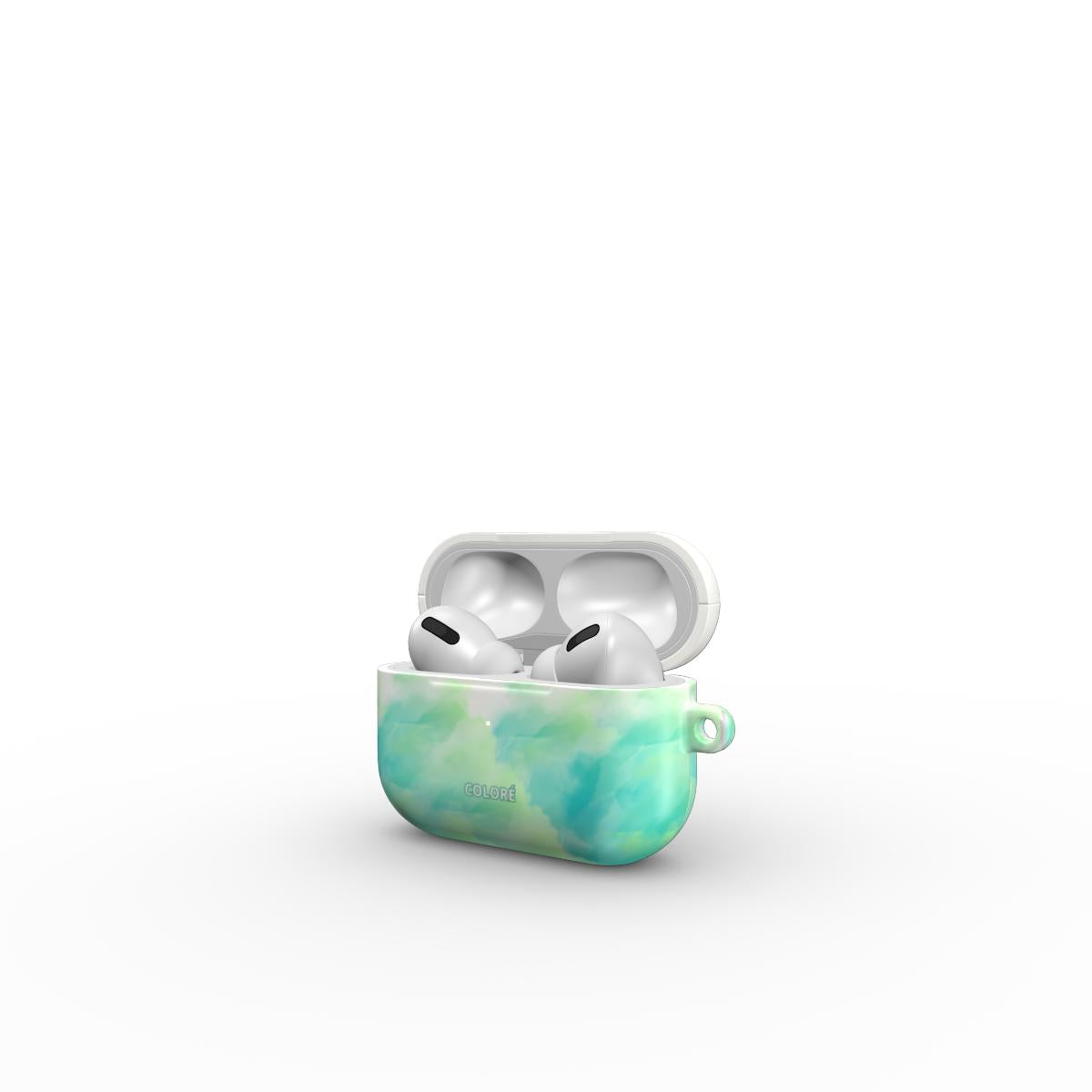 Cloud Bloom - Verde & Azul - Capa para AirPods