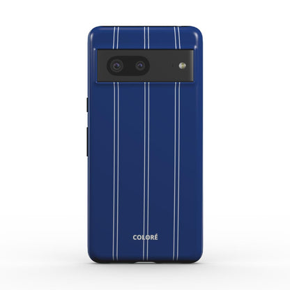 Coloré Sweetline Stripes - Blue & White - Magnetic Tough Phone Case – blue trim accent finish