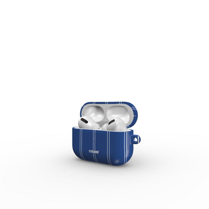 Coloré Sweetline Stripes – Blue & White AirPods case with slim, fade-resistant striped finish (airpods case)