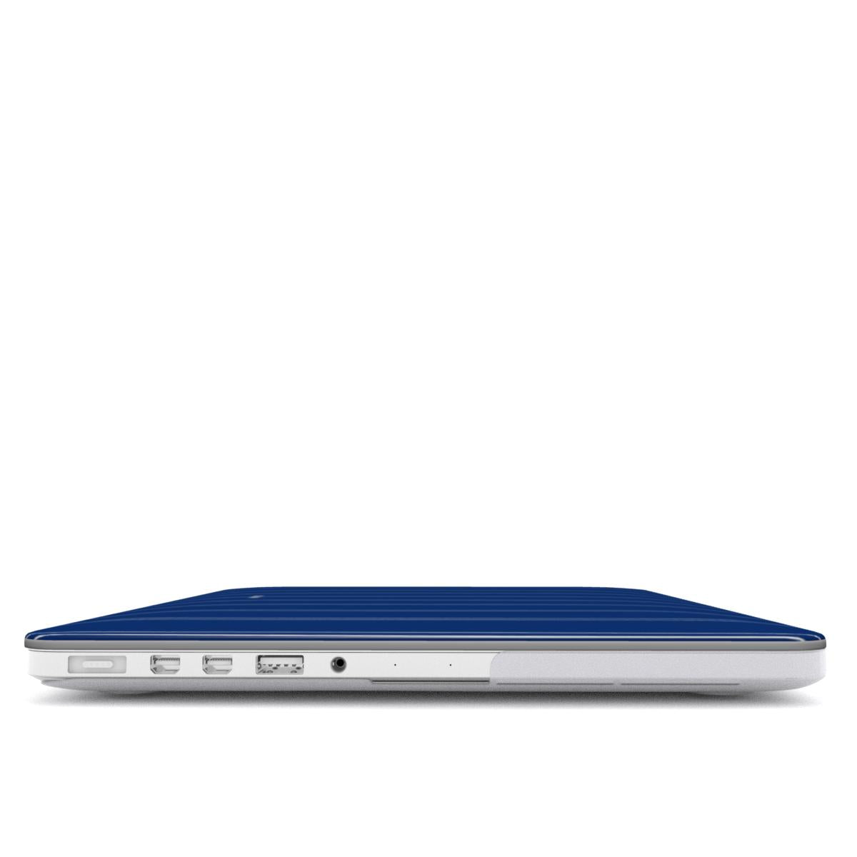 Coloré Sweetline Stripes – Blue MacBook Case with vented base and anti-slip feet, stylish macbook case