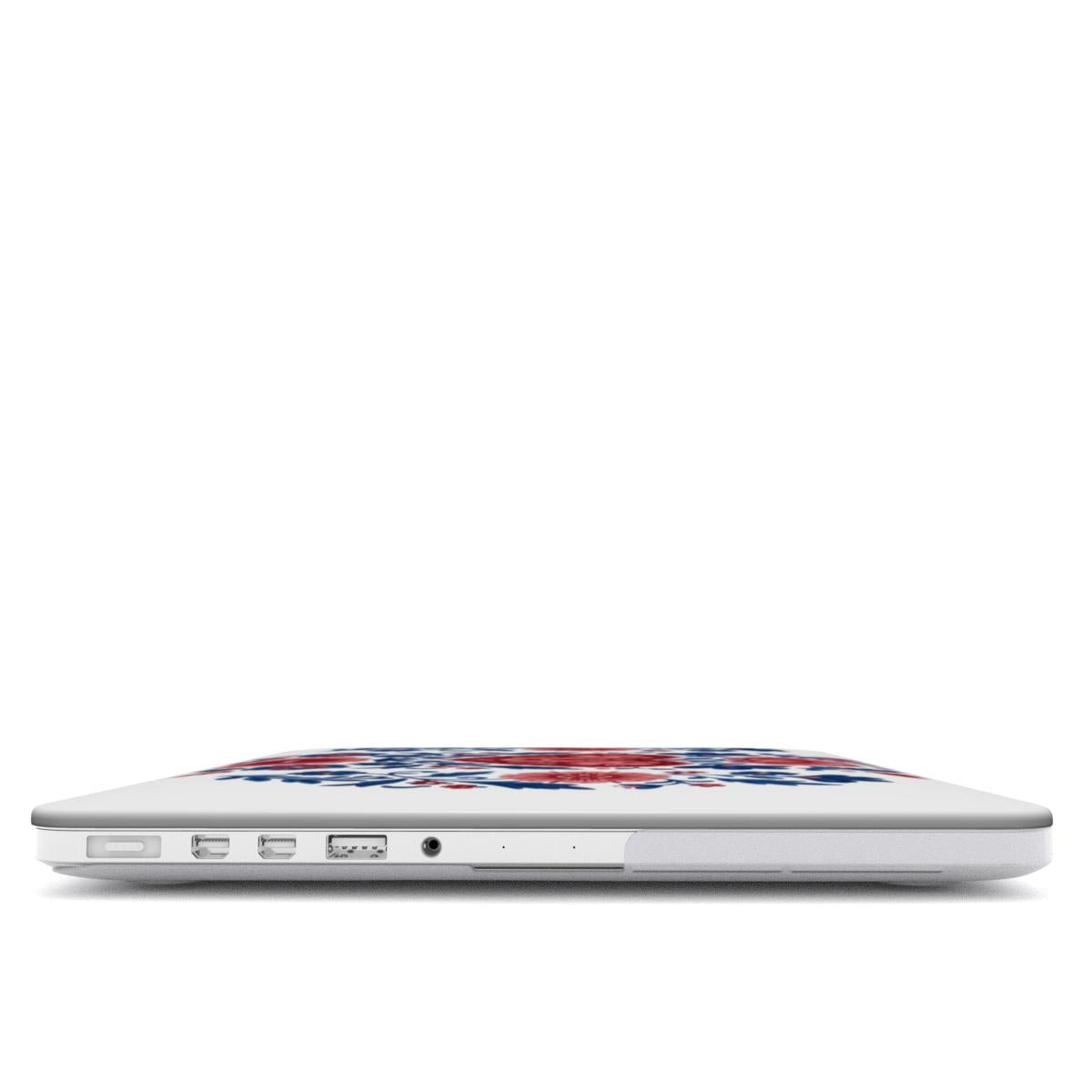 Coloré Folk Love Bloom – Blue & Red MacBook Case with vented design and slim profile, stylish macbook case