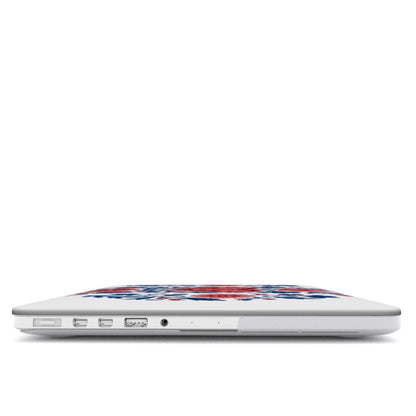 Coloré Folk Love Bloom – Blue & Red MacBook Case with vented design and slim profile, stylish macbook case