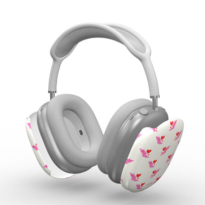 Coloré Folk Love Whispers Red & Pink AirPods Max Case with tailored fit and hard shell protection, airpods max case stylish